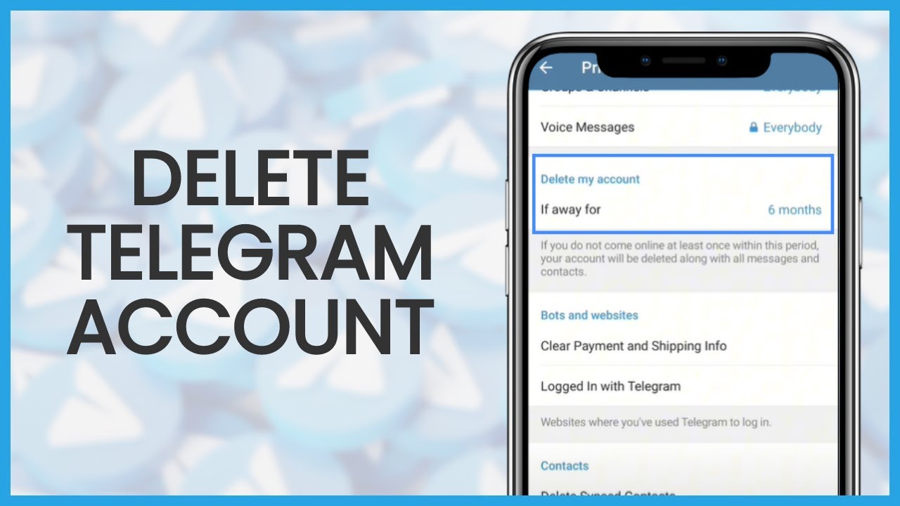 حذف اکانت تلگرام به صورت برنامه ریزی شده 
